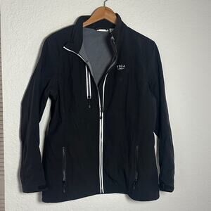 Clique Black Men’s Jacket Full Zip Pockets FSGA 1913 Outdoor Sporty Prep Size XL